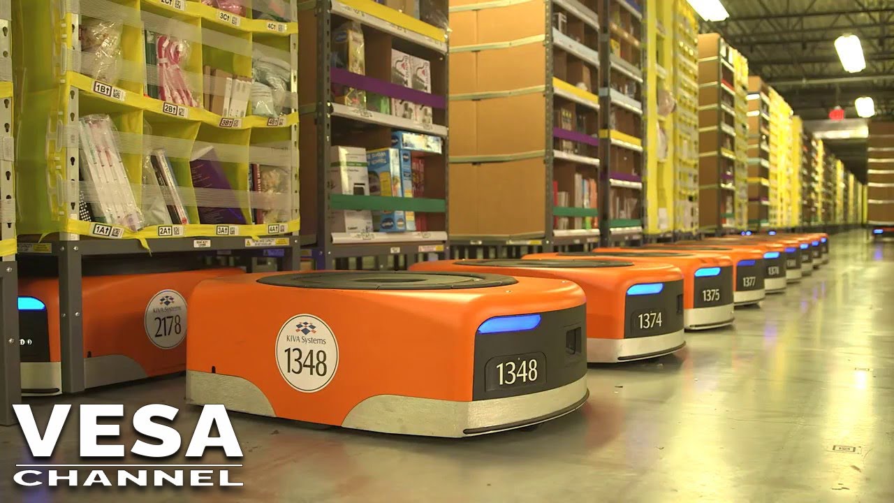 Amazon employee gets trapped by robots on warehouse floor